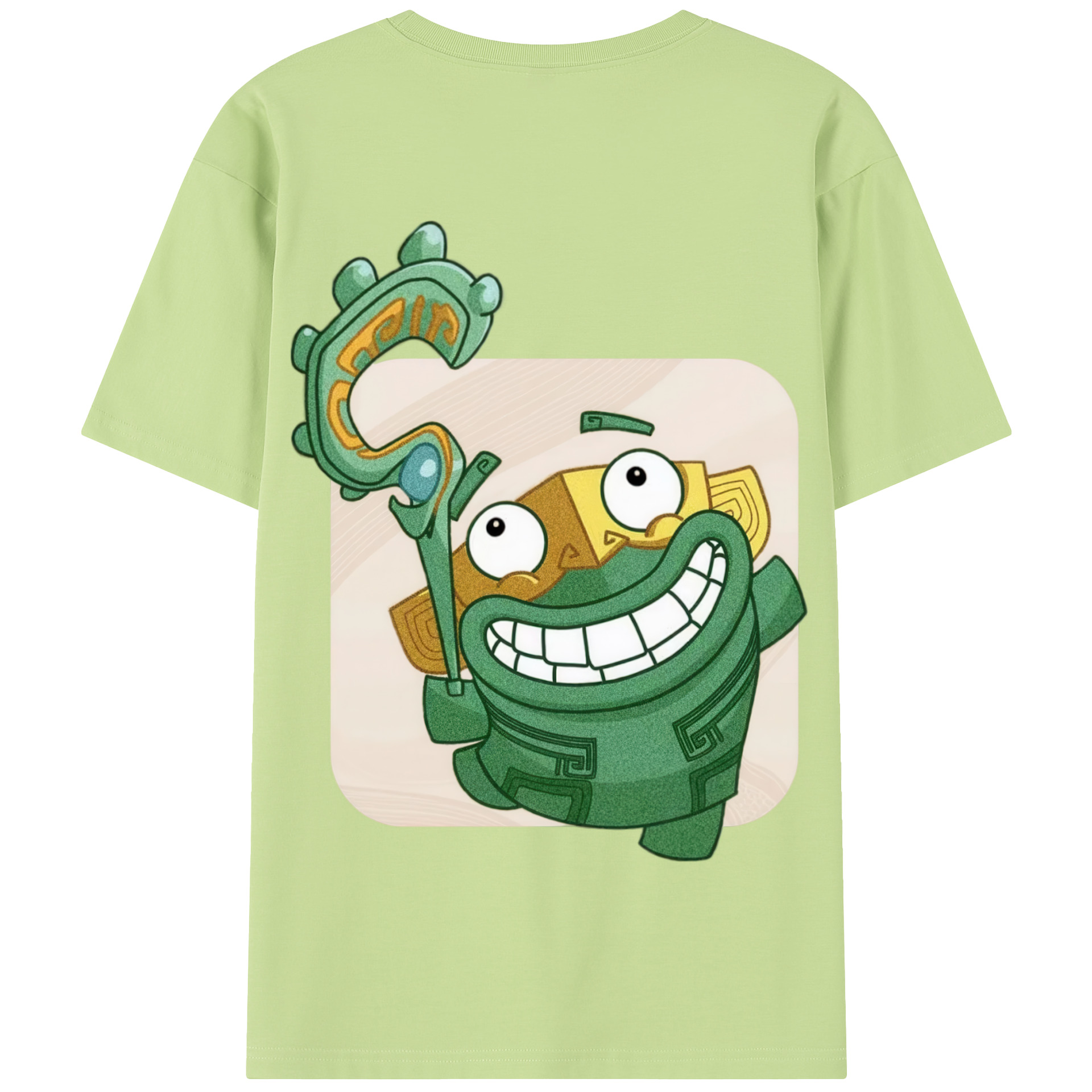 （画像用） Ne Zha 2 ナタ 魔童の大暴れ 綿100％半袖Tシャツ（背面プリント）